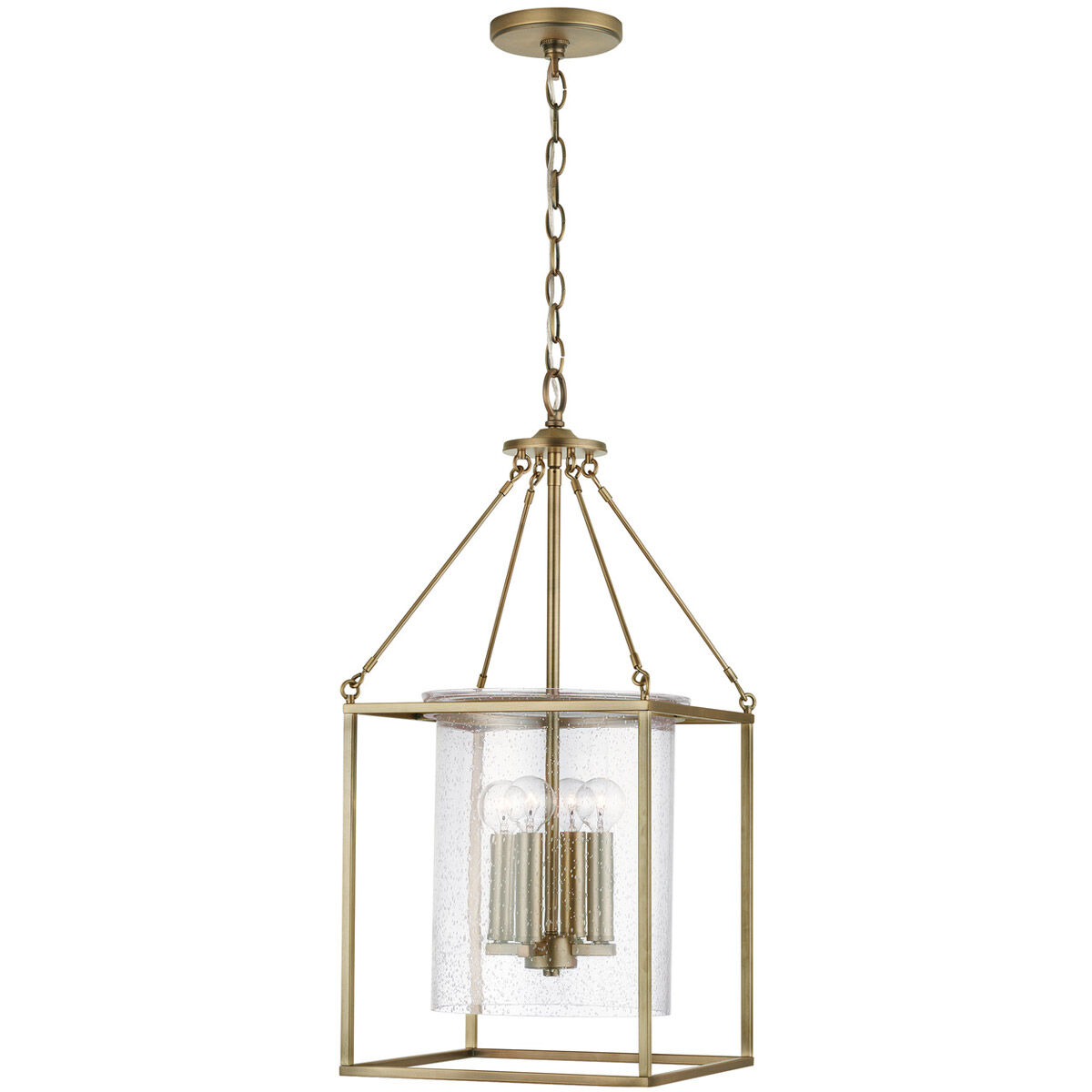 Cooper 4 Light 11.75 inch Aged Brass Pendant Ceiling Light