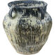 Agrigento Antique White/Blue Drip Outdoor Planter