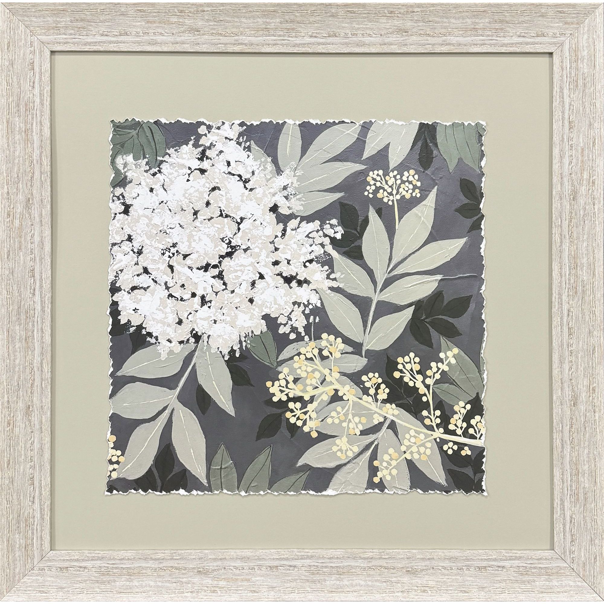 My Garden Green and White and Black Framed Art, Propac
