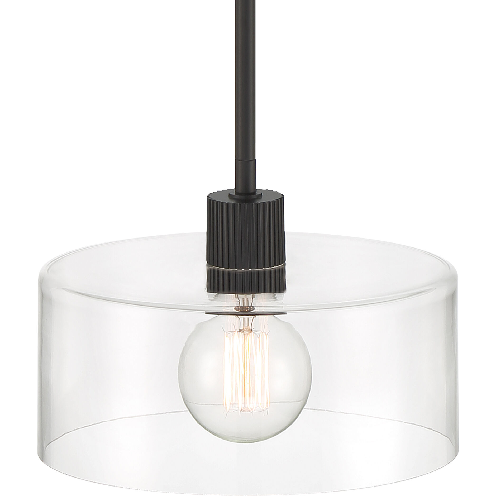 Vibrato 1 Light 9.75 inch Matte Black Pendant Ceiling Light