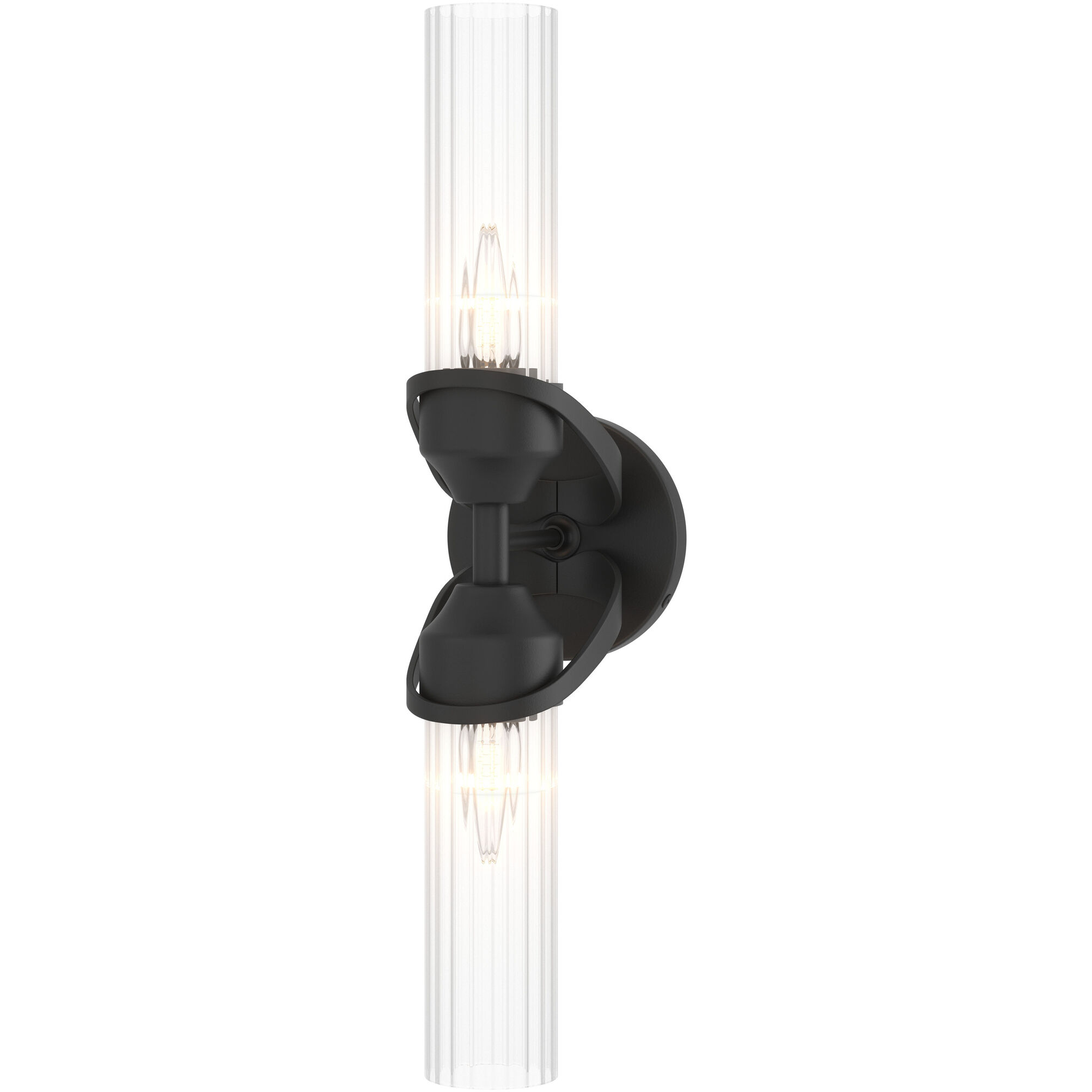 Bow 2 Light 5.8 inch Black Bath Sconce Wall Light