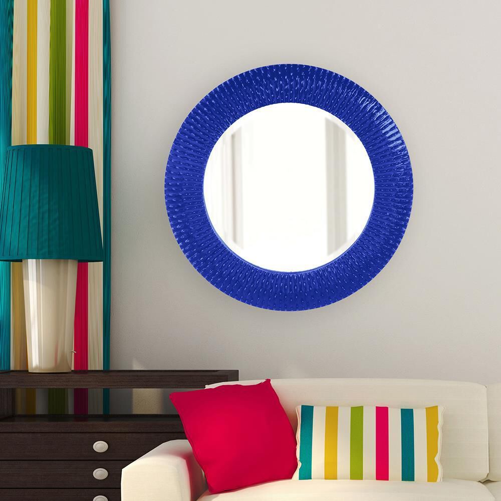 Bergman 32 X 32 inch Glossy Royal Blue Wall Mirror