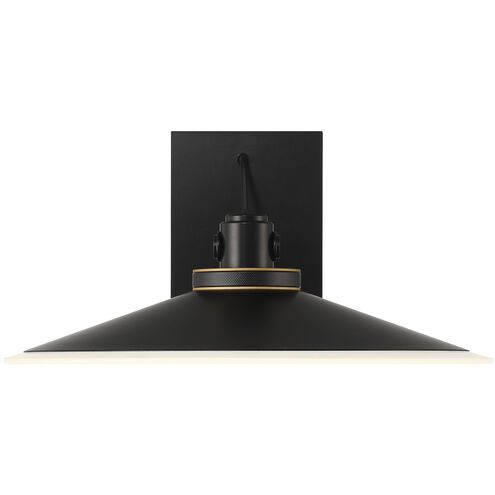 Deckard 1 Light 8.5 inch Gold and Black Outdoor Wall Lantern