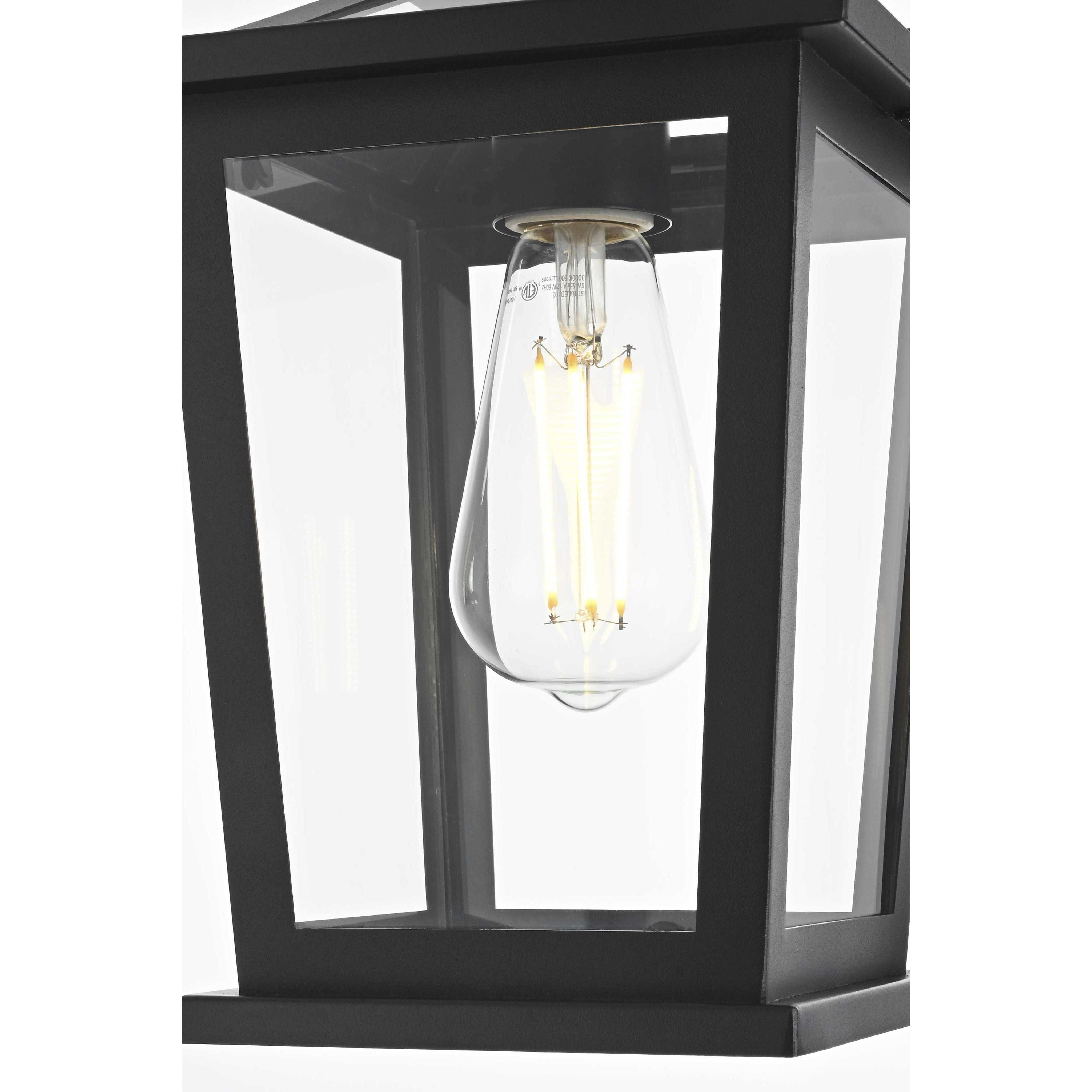 Cayman 1 Light 7 inch Black Outdoor Pendant