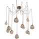 Gem LED 17 inch Burnished Bronze Swag Multi-Pendant Ceiling Light in 2700K LED