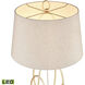 Morely 63 inch 9.00 watt Gold Leaf with White Floor Lamp Portable Light