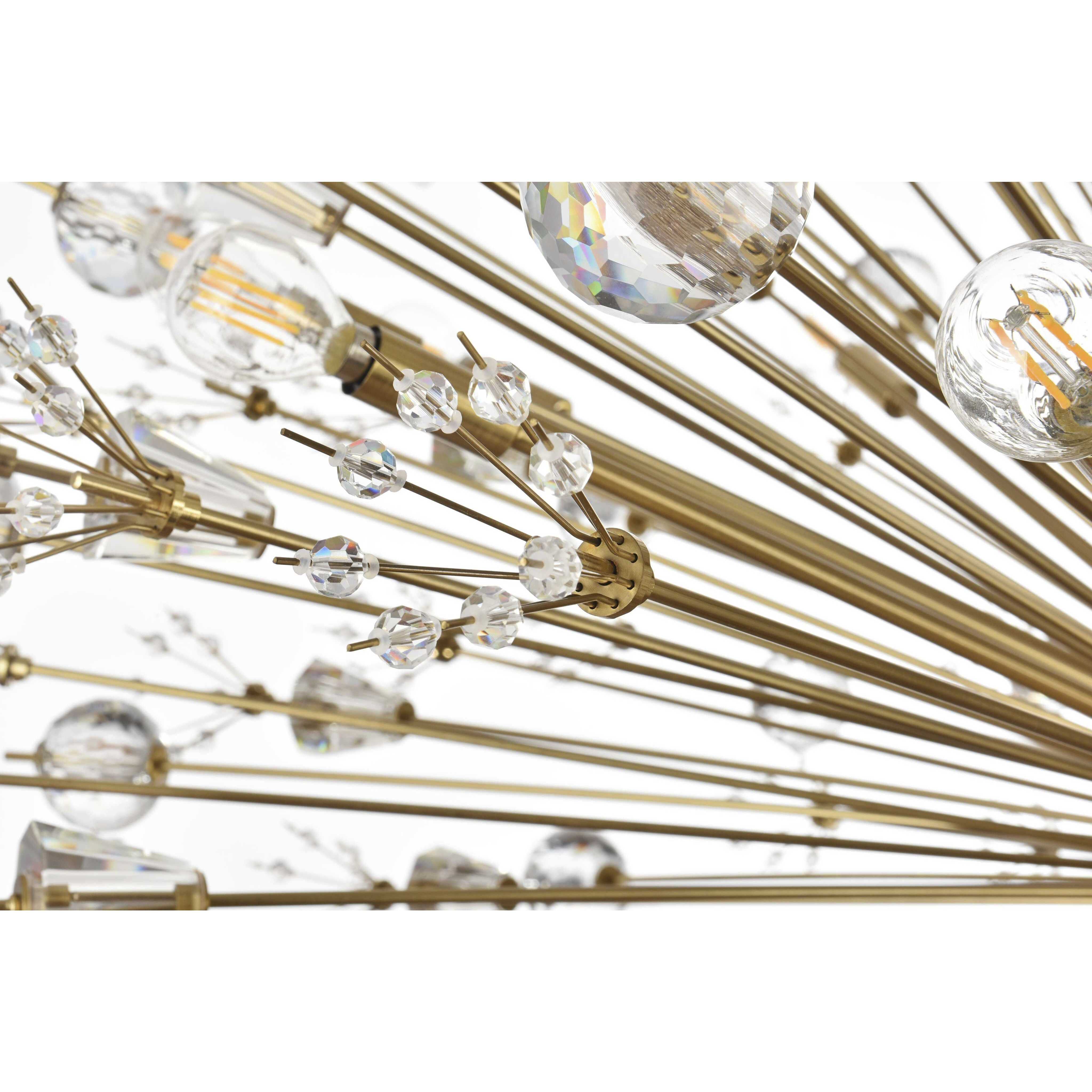 Vera 34 Light 50 inch Gold Pendant Ceiling Light