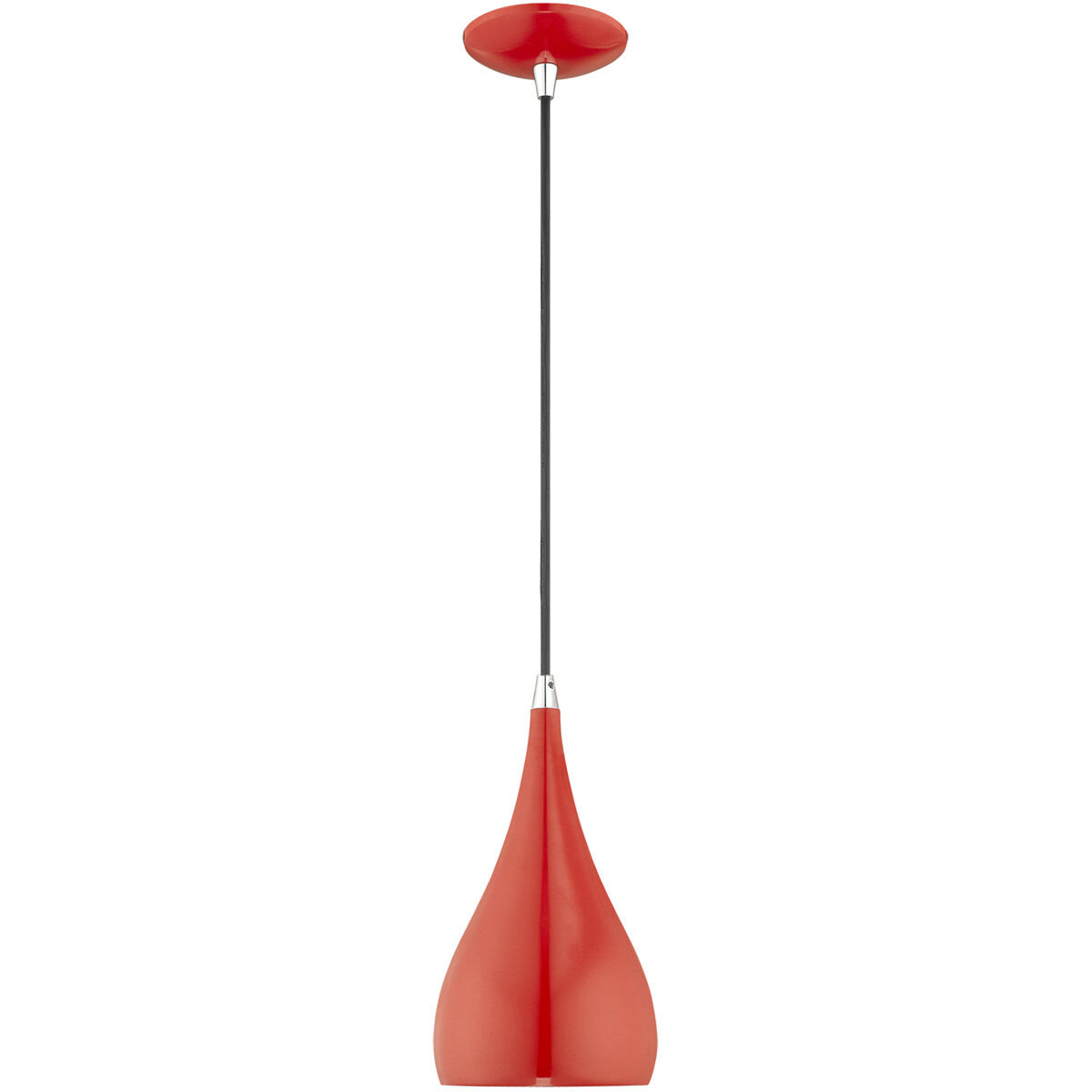 Allison 1 Light 6.25 inch Shiny Red Mini Pendant Ceiling Light