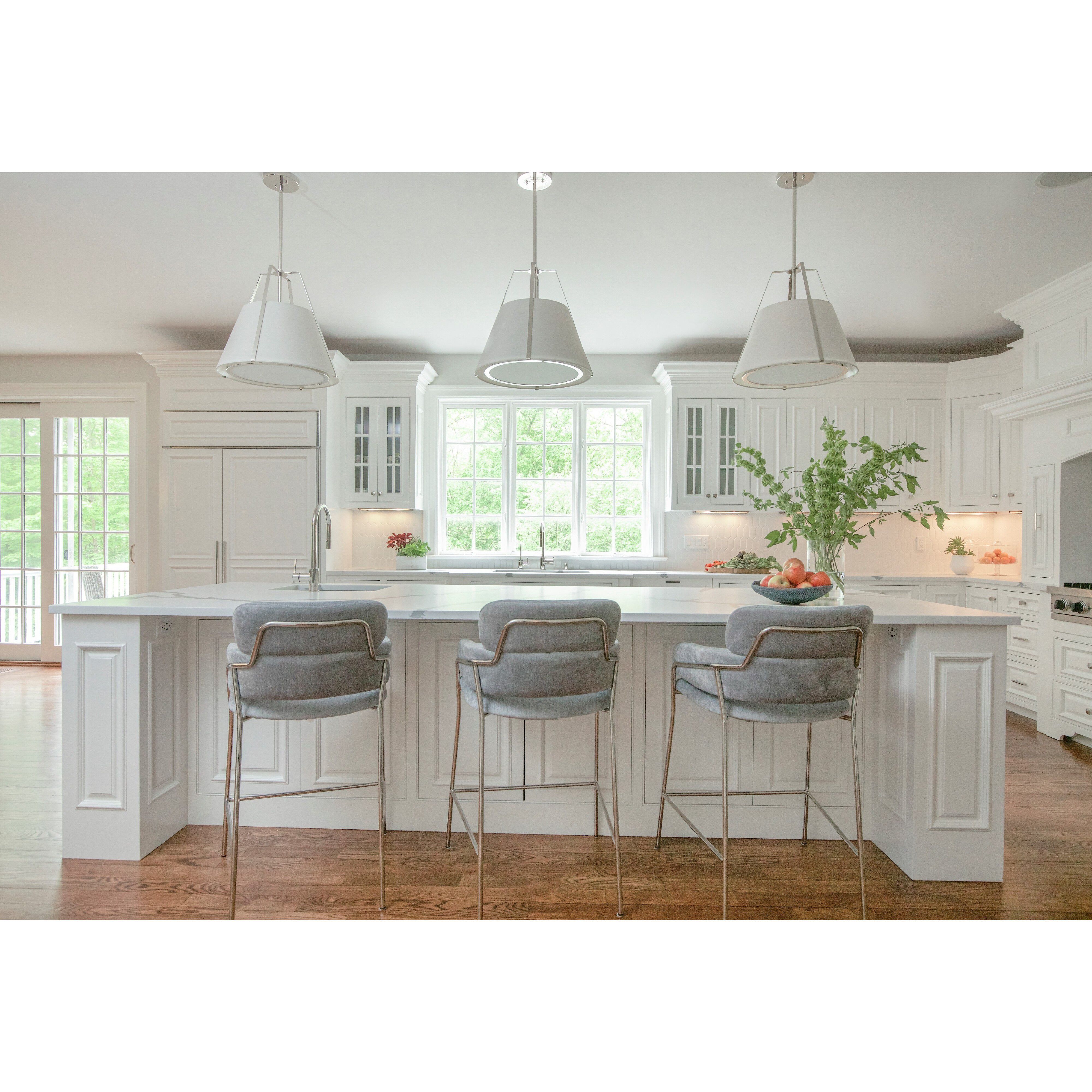 Fulton Pendant Ceiling Light in Polished Nickel