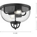 Alora Mood Lancaster 2 Light 12.63 inch Chrome Flush Mount Ceiling Light