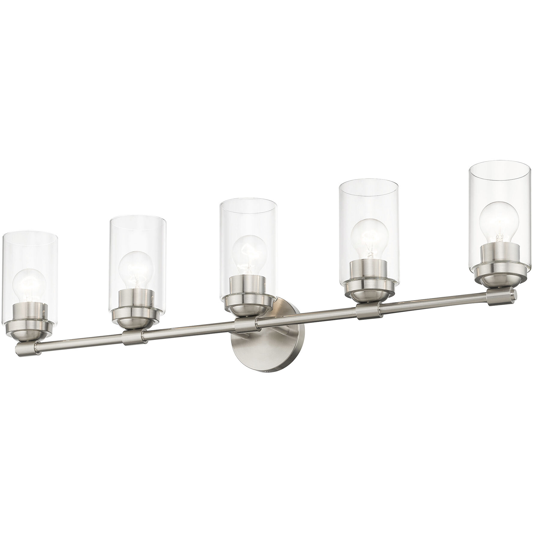 Whittier 5 Light 35 inch Brushed Nickel Vanity Wall Sconce Wall Light, Large