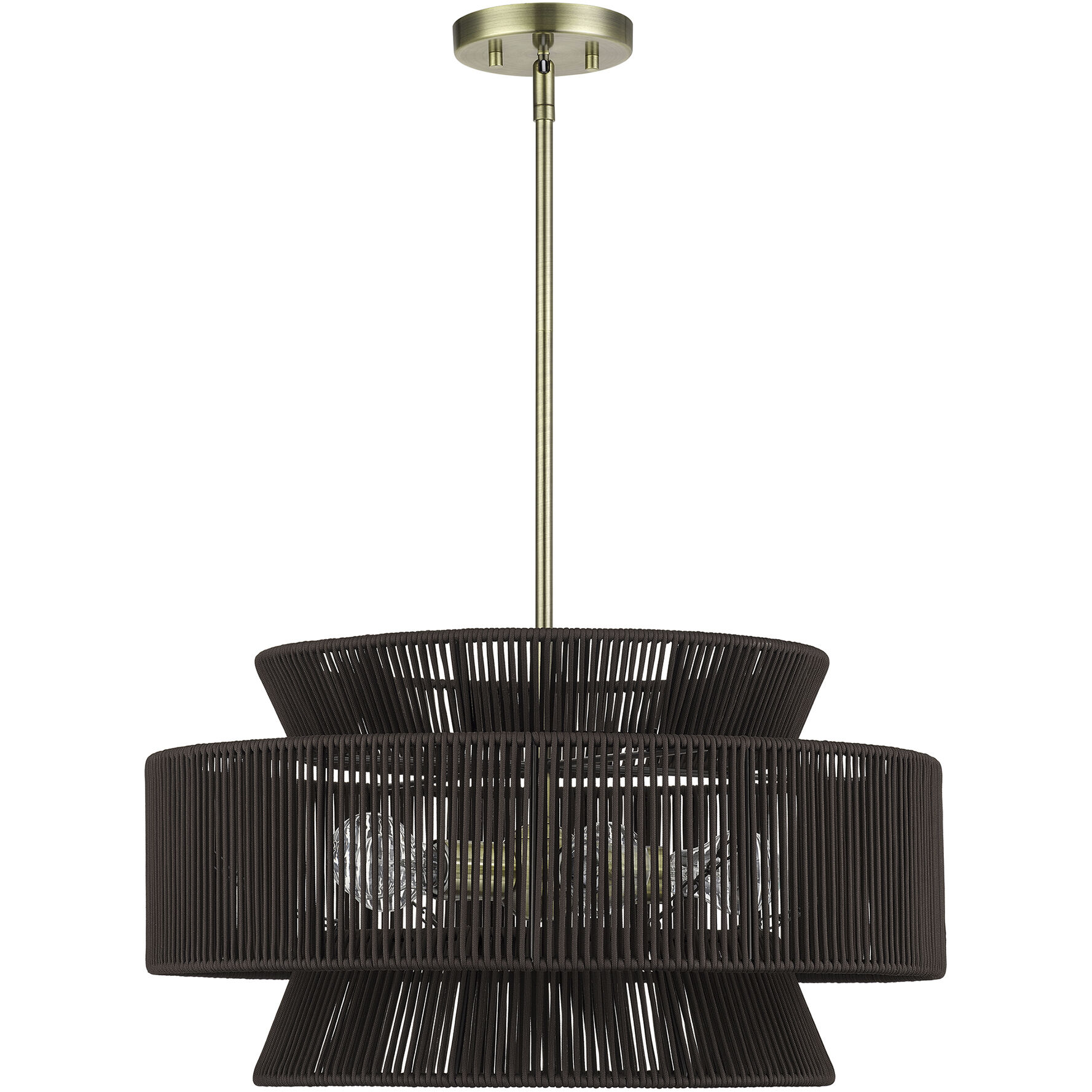 Florell 5 Light 22 inch Antique Brass Pendant Chandelier Ceiling Light