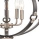 Armstrong Grove 5 Light 20 inch Charcoal with Satin Nickel Chandelier Ceiling Light