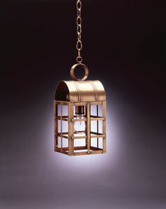 Adams 1 Light 6 inch Antique Brass Hanging Lantern Ceiling Light in Seedy Marine Glass