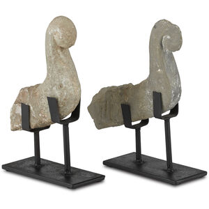 Magpie 10 X 8 inch Stone Bird Sculptures, Set of 2