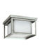 Hunnington 2 Light 10 inch Weathered Pewter Outdoor Ceiling Flush Mount
