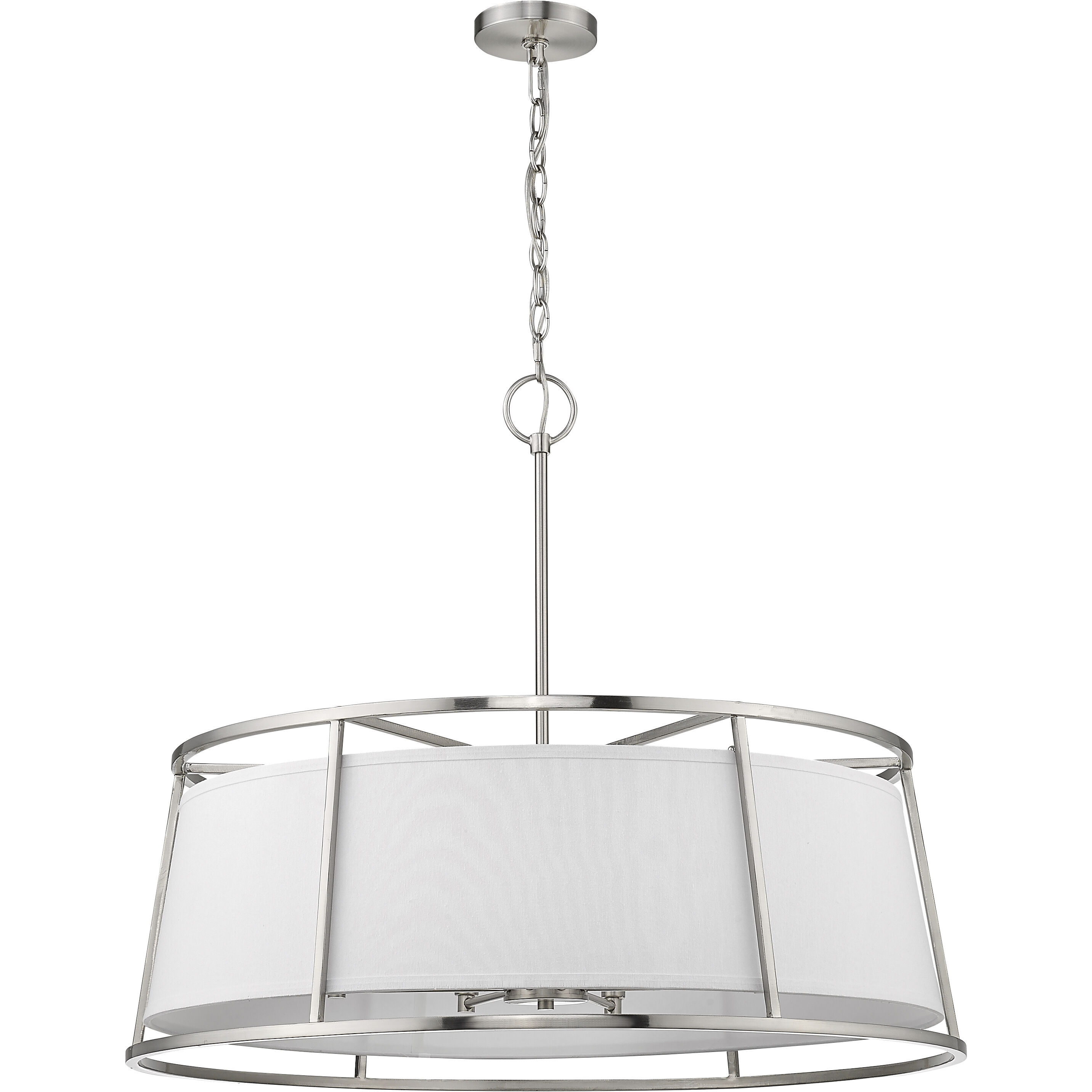 Lenyx 8 Light 32 inch Brushed Nickel Chandelier Ceiling Light