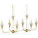 Aurelia 6 Light 46 inch Contemporary Gold Leaf and Contemporary Gold Chandelier Ceiling Light