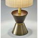Carmen 23 inch 100.00 watt Antique Brass and Walnut Rubberwood Table Lamp Portable Light 