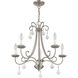 Daphne 5 Light 25 inch Brushed Nickel Chandelier Ceiling Light