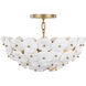 Coastlyn 3 Light 22 inch Legacy Brass Semi-Flush Mount Ceiling Light