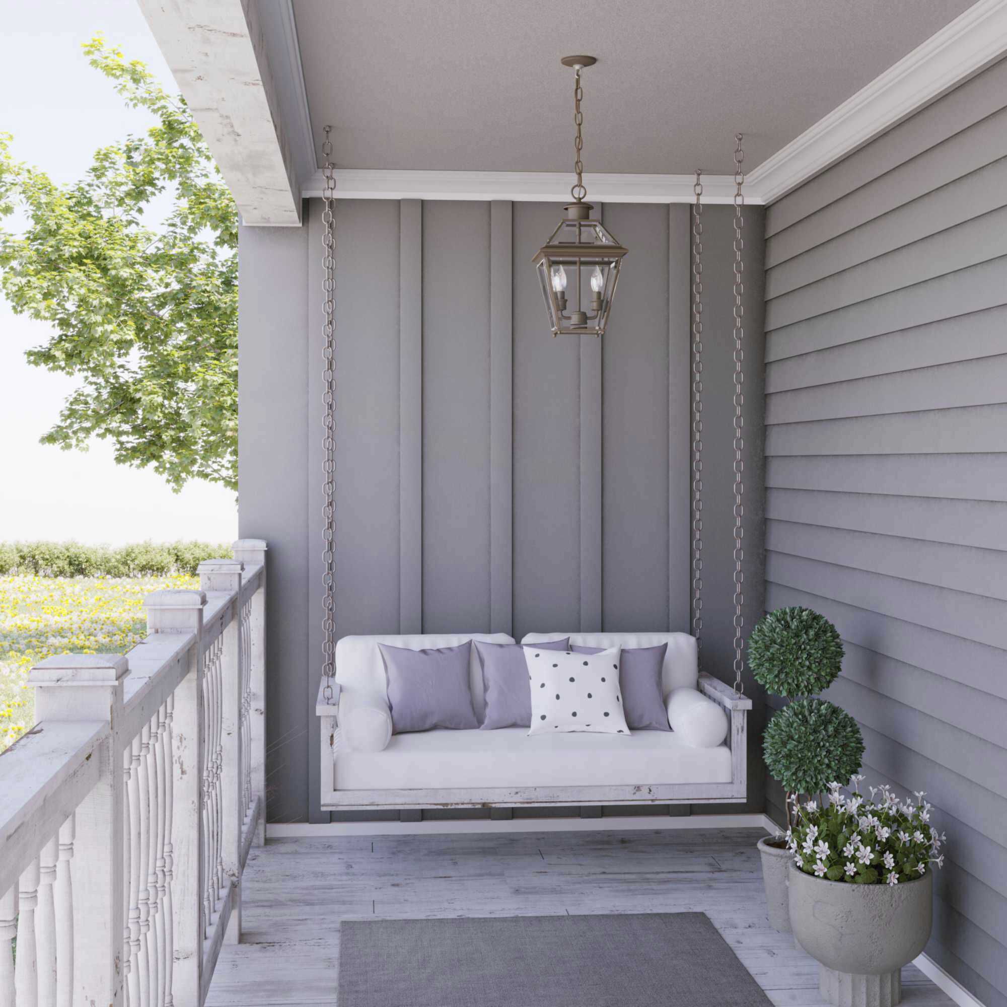 Burlington 2 Light 9 inch Antique Bronze Outdoor Hanging Lantern