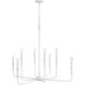 Paloma 8 Light 41 inch Textured White Chandelier Ceiling Light