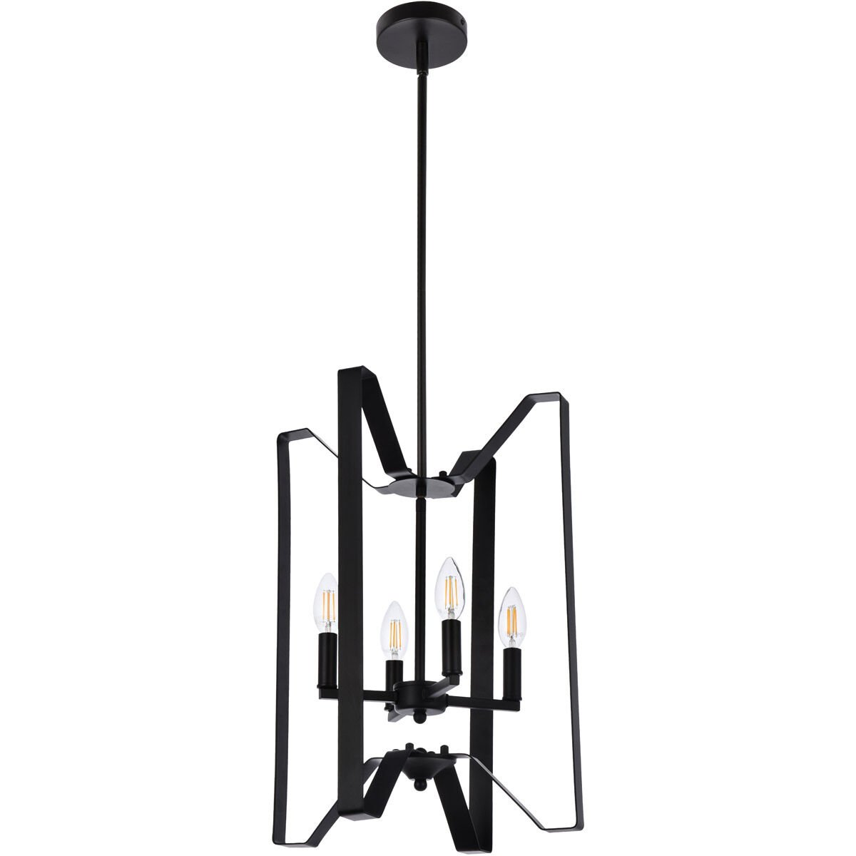 Hoffman 4 Light 14 inch Black Pendant Ceiling Light