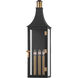 Wes 3 Light 8.75 inch Patina Brass/Textured Black Wall Sconce Wall Light