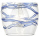 Vines 1 Light 5 inch Satin Nickel Mini Pendant Ceiling Light in Clear and Blue Swirl Glass