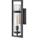 Cordillera Outdoor Wall Mount Lantern in Black, Medium