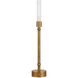 Paseo 20 inch 2 watt Polished Antique Brass and Frosted Cordless Table Lamp Portable Light