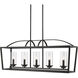 Mercer Island Light Ceiling Light in Clear Glass, Matte Black/Matte Black