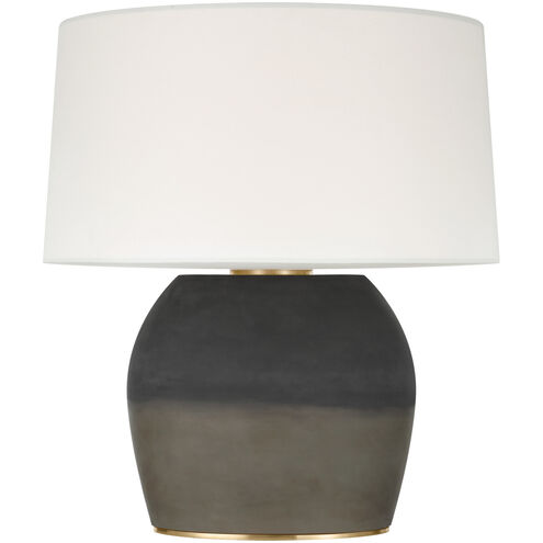Sean Lavin 1969 26 inch 9 watt Smoke on Goldenrod Oval Form Table Lamp Portable Light