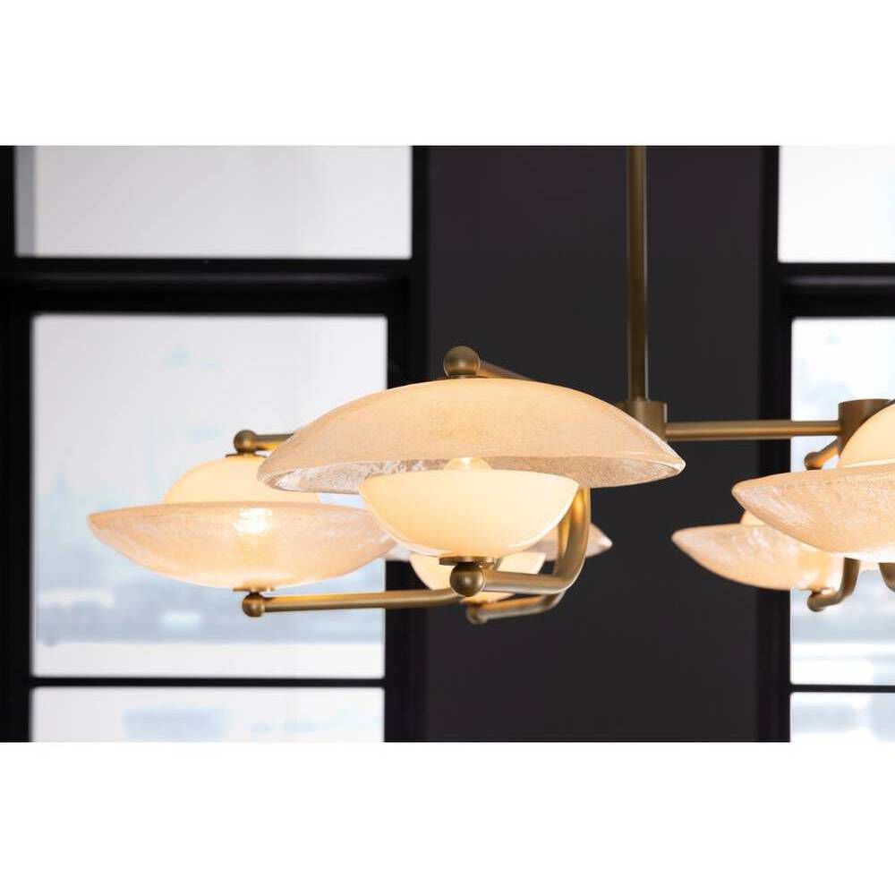 Towne 8 Light 56 inch Clear Seedy Linear Chandelier Ceiling Light