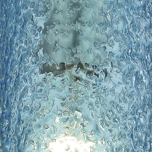 Ice Fragments 1 Light Satin Nickel with Midnight Blue Pendant Ceiling Light