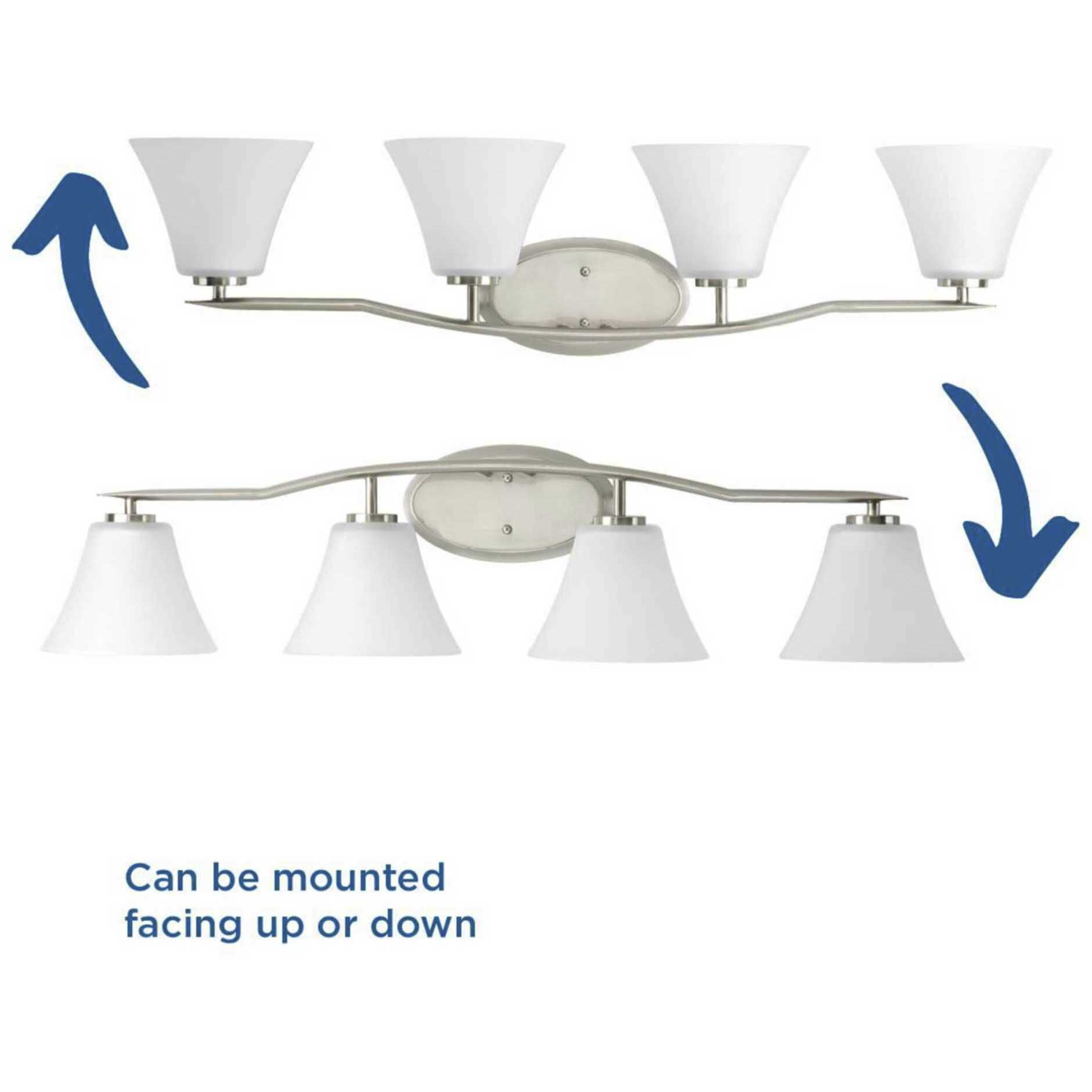 Bravo 4 Light 37.25 inch Brushed Nickel Bath Vanity Wall Light