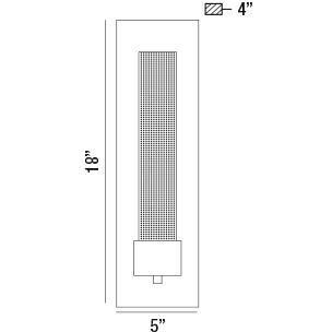 Solato LED 18 inch Black Outdoor Wall Mount