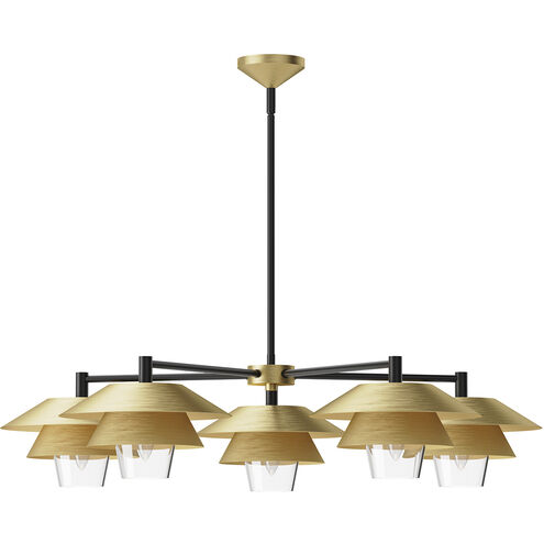Alora Mood Tetsu 5 Light 38 inch Brushed Gold Chandelier Ceiling Light