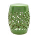 Pawling 18 inch Green Outdoor Garden Stool, Cylinder, Hand Crafted