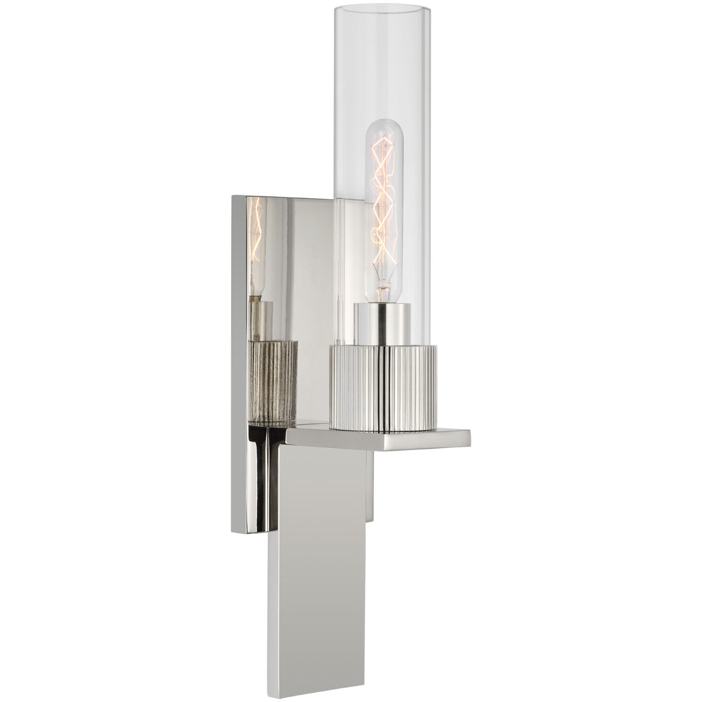 Ray Booth Beza LED 3.75 inch Polished Nickel Bath Sconce Wall Light, Small