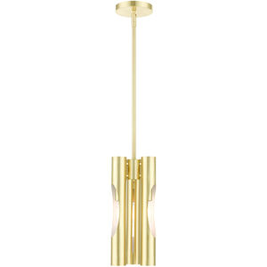 Acra 3 Light 6 inch Satin Brass Pendant Chandelier Ceiling Light