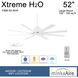 Xtreme H2O 52 52 inch Flat White Ceiling Fan, Outdoor