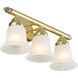 Neptune 3 Light 19 inch Polished Brass Bath Vanity Wall Light