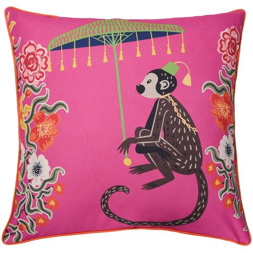 Dann Foley Double Sided Pillow 5 inch Hot Pink and Multi Throw Pillow