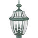 Monterey 3 Light 23.5 inch Verdigris Outdoor Post Top Lantern