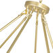 Arya LED 39 inch Satin Gold Chandelier Ceiling Light