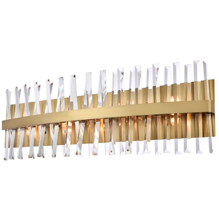 Serephina 10 Light 36 inch Satin Gold Bath Sconce Wall Light