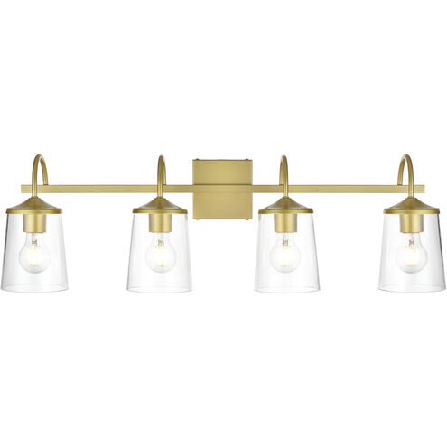 Avani 4 Light 33 inch Brass Bath Sconce Wall Light