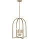 Lawson 4 Light 16 inch Aged Brass Foyer Ceiling Light